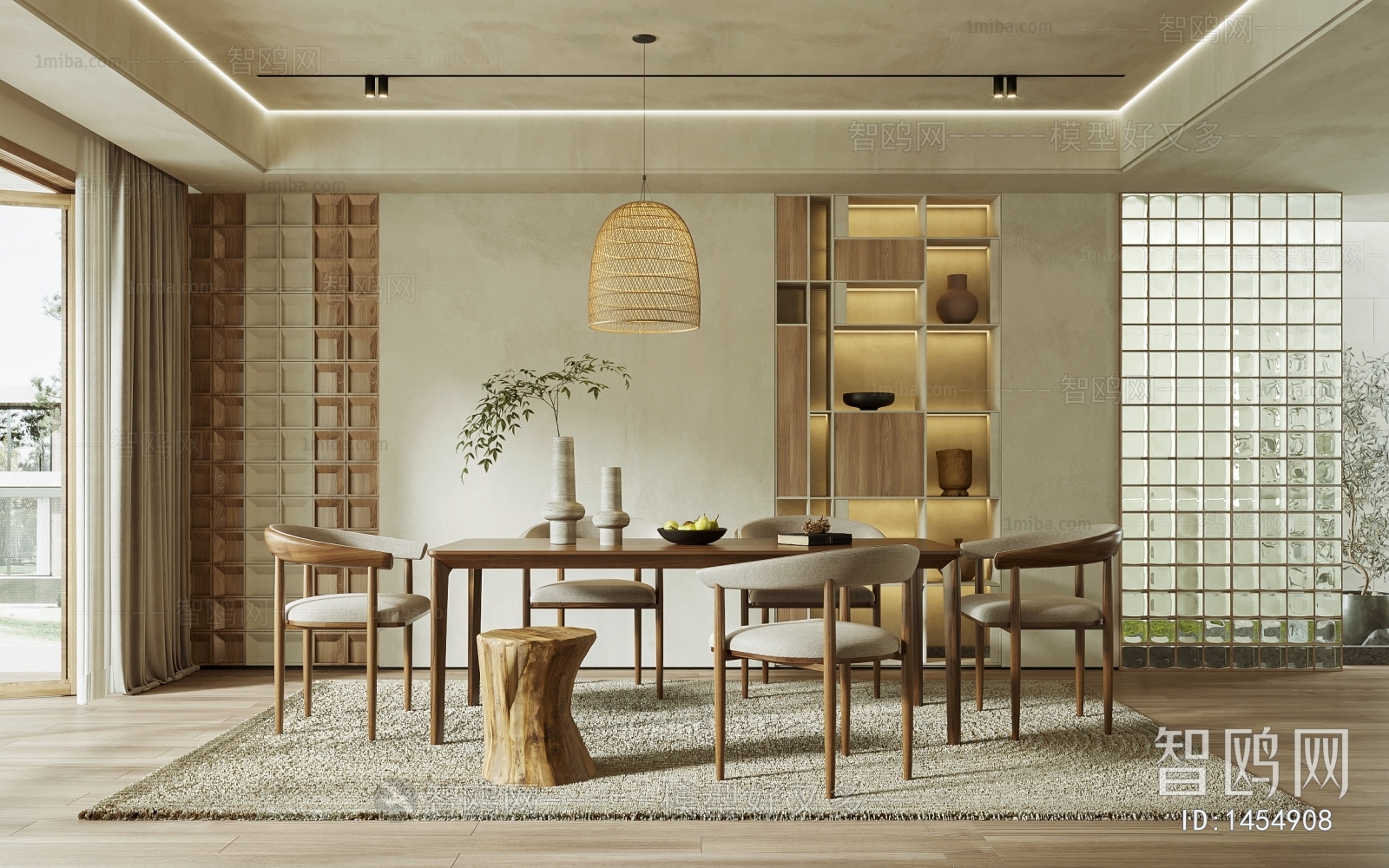 Wabi-sabi Style Dining Room