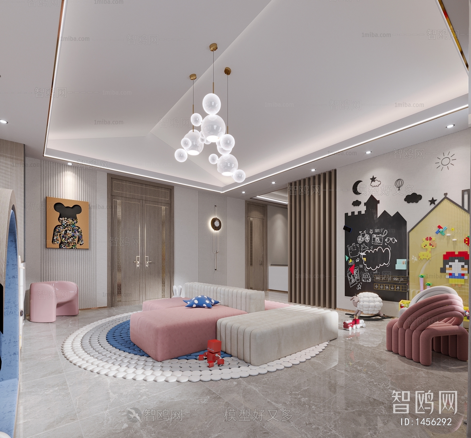New Chinese Style Children's Room Activity Room