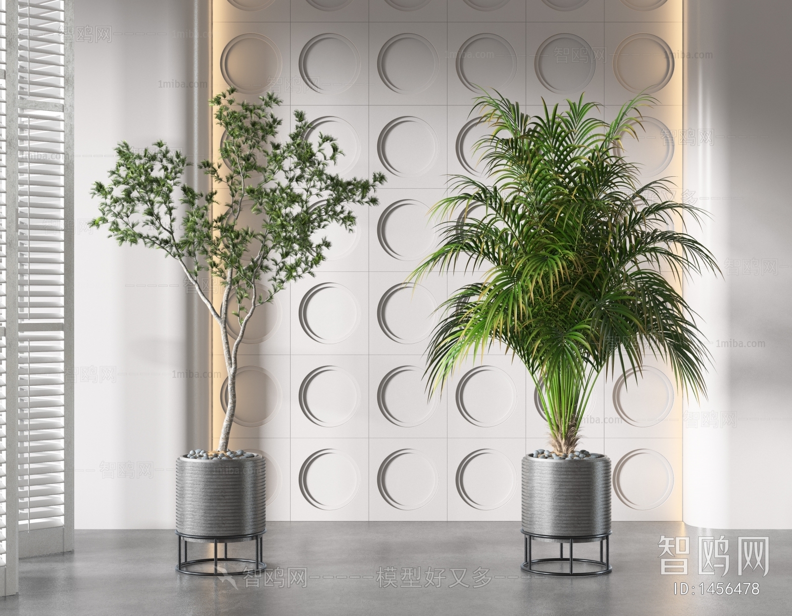 Modern Potted Green Plant