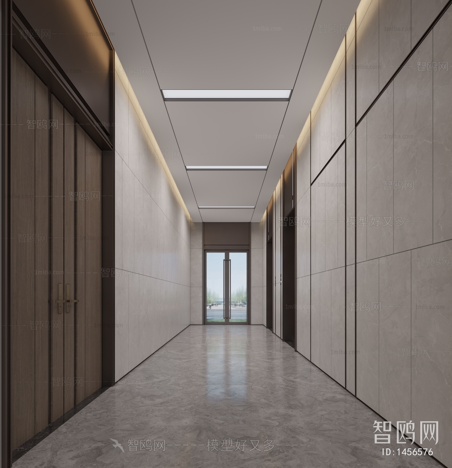 Modern Office Elevator Hall