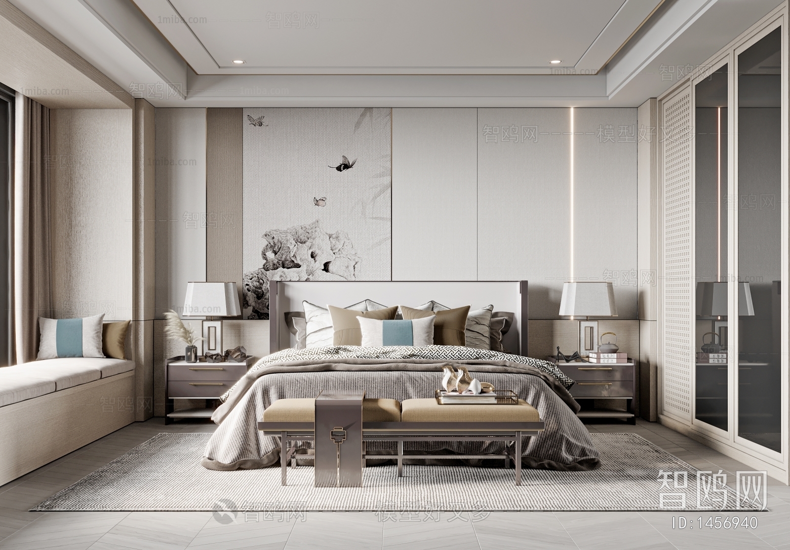 New Chinese Style Bedroom