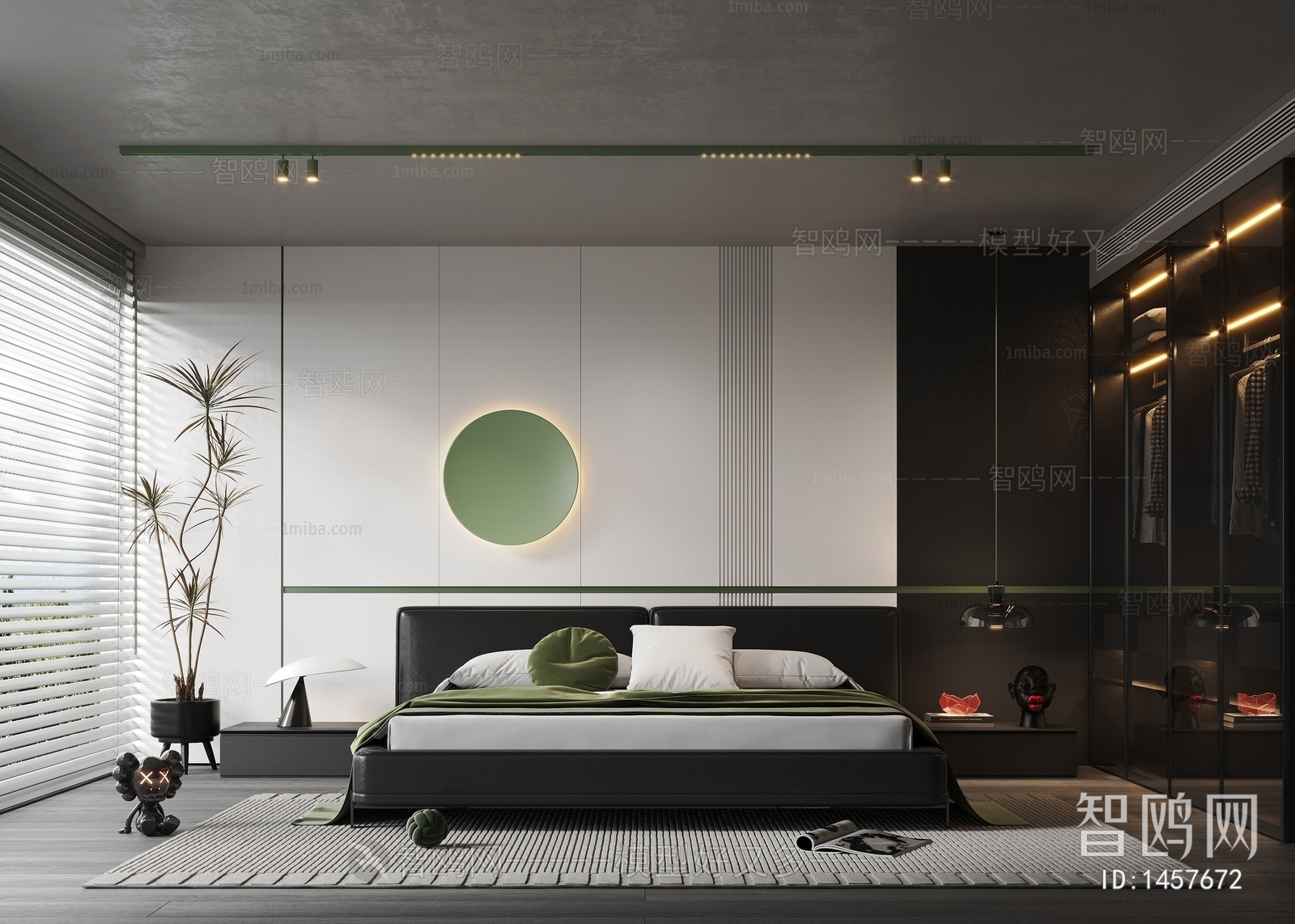 Modern Industrial Style Wabi-sabi Style Bedroom