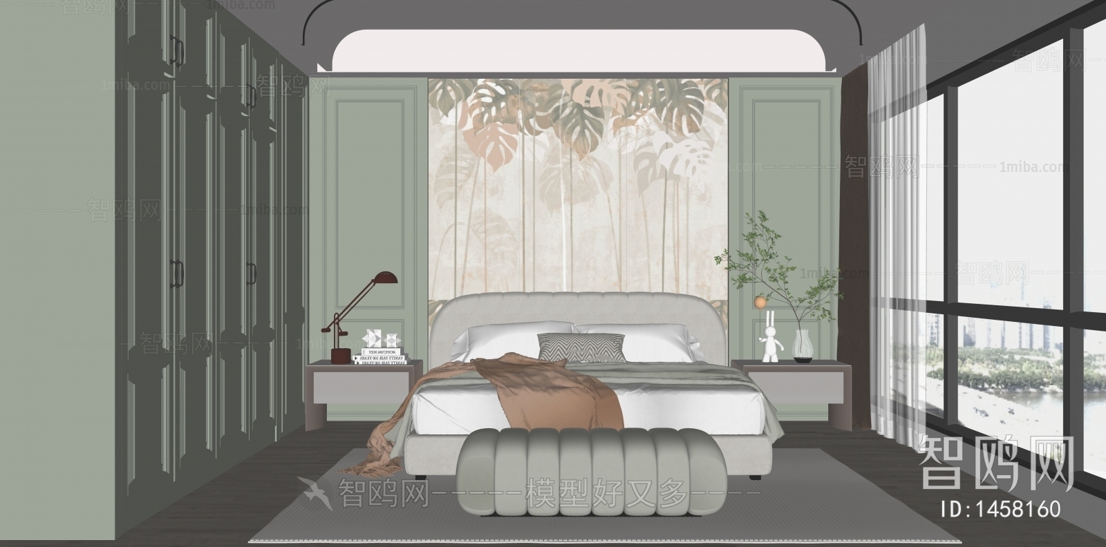 Simple European Style Bedroom