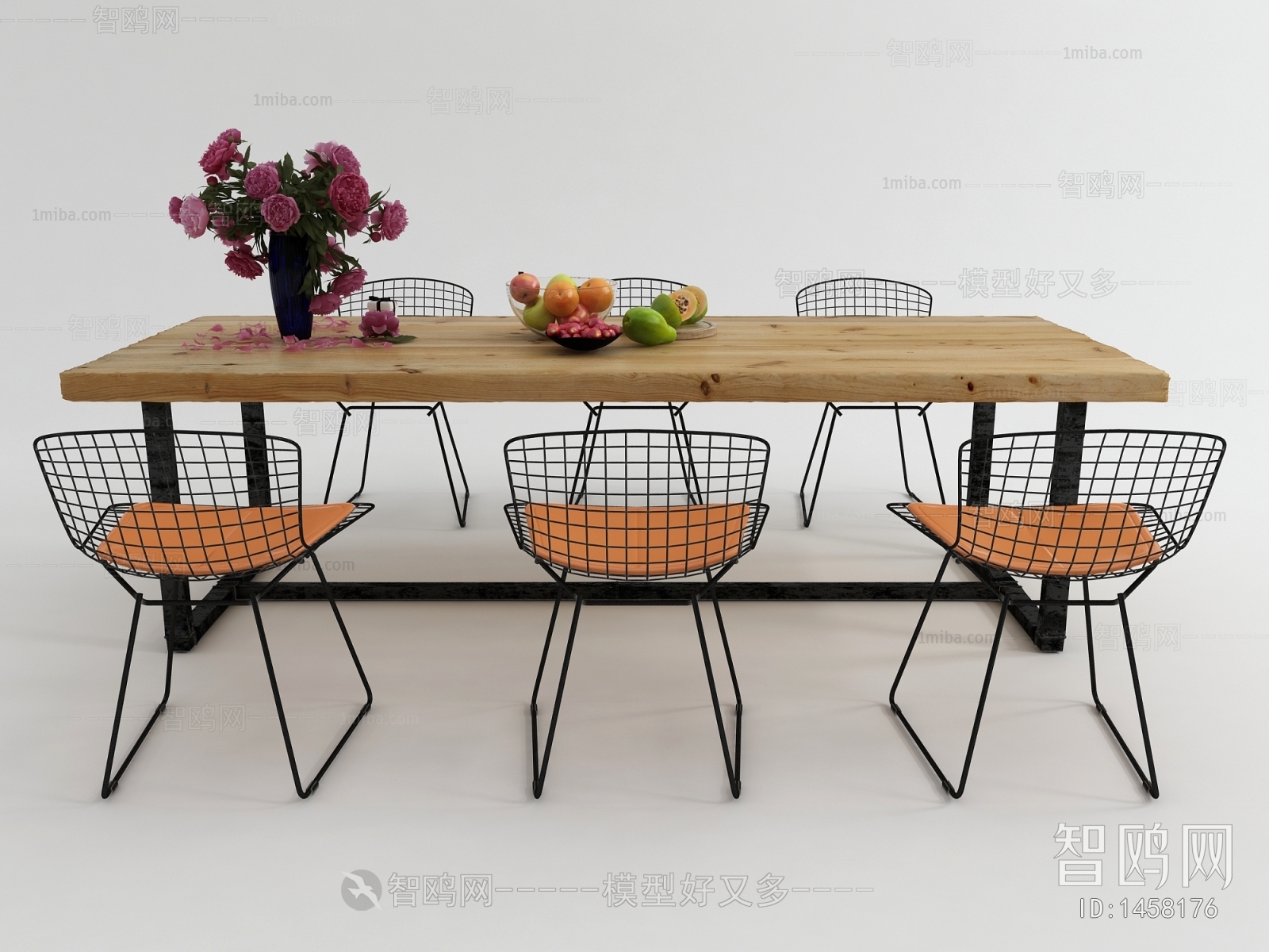 Industrial Style Dining Table And Chairs