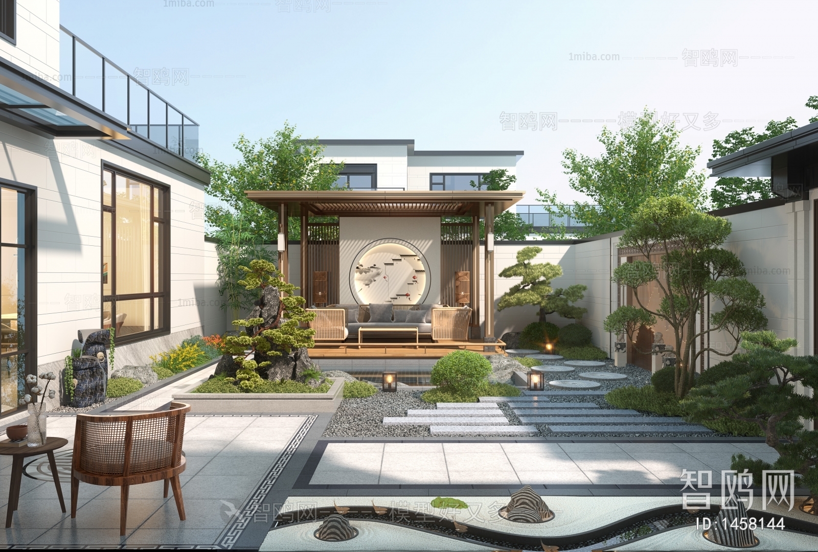 New Chinese Style Courtyard/landscape