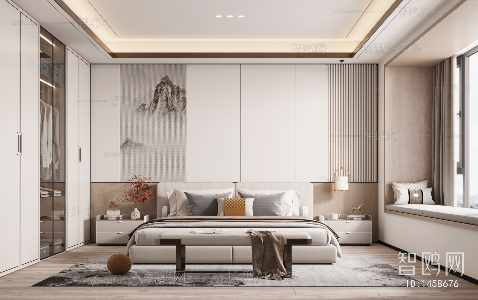 New Chinese Style Bedroom