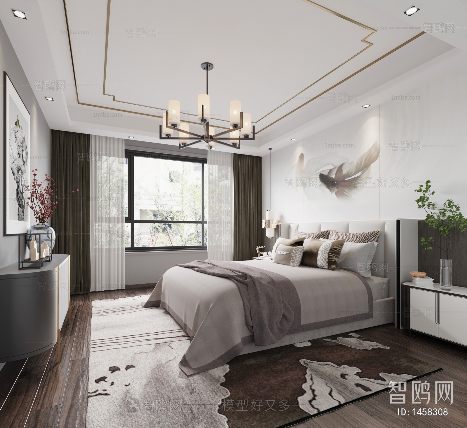 New Chinese Style Bedroom