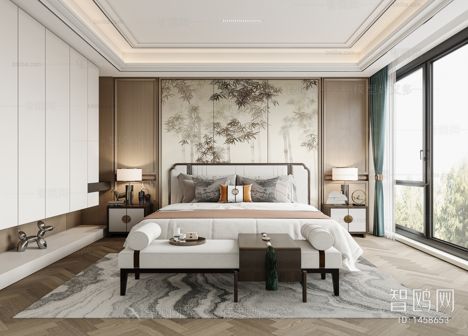 New Chinese Style Bedroom