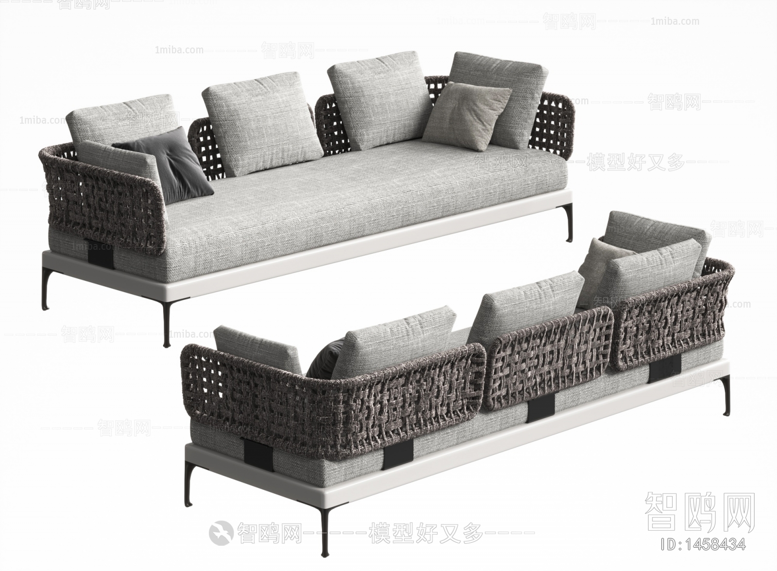 Wabi-sabi Style Multi Person Sofa