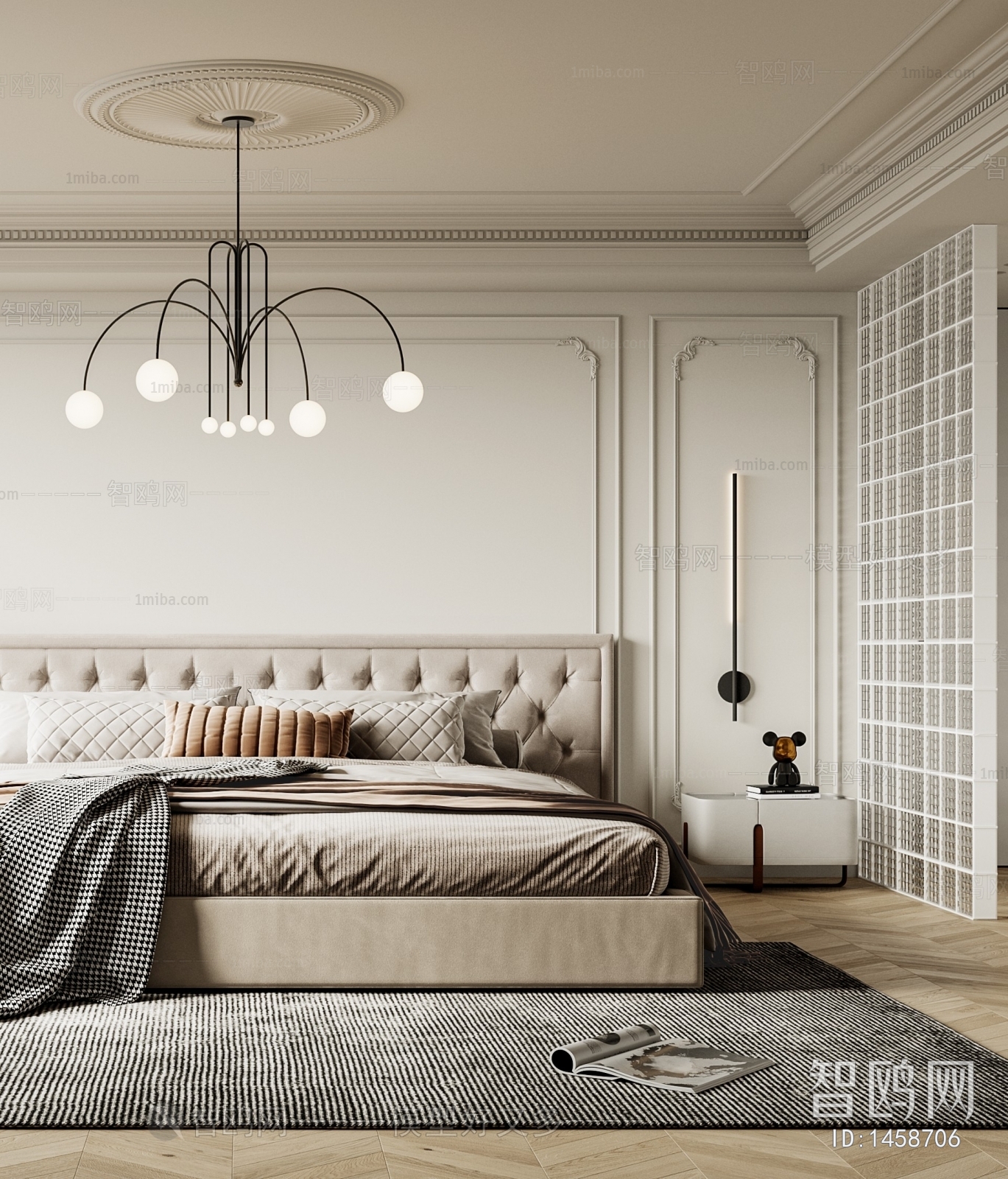 Simple European Style Bedroom