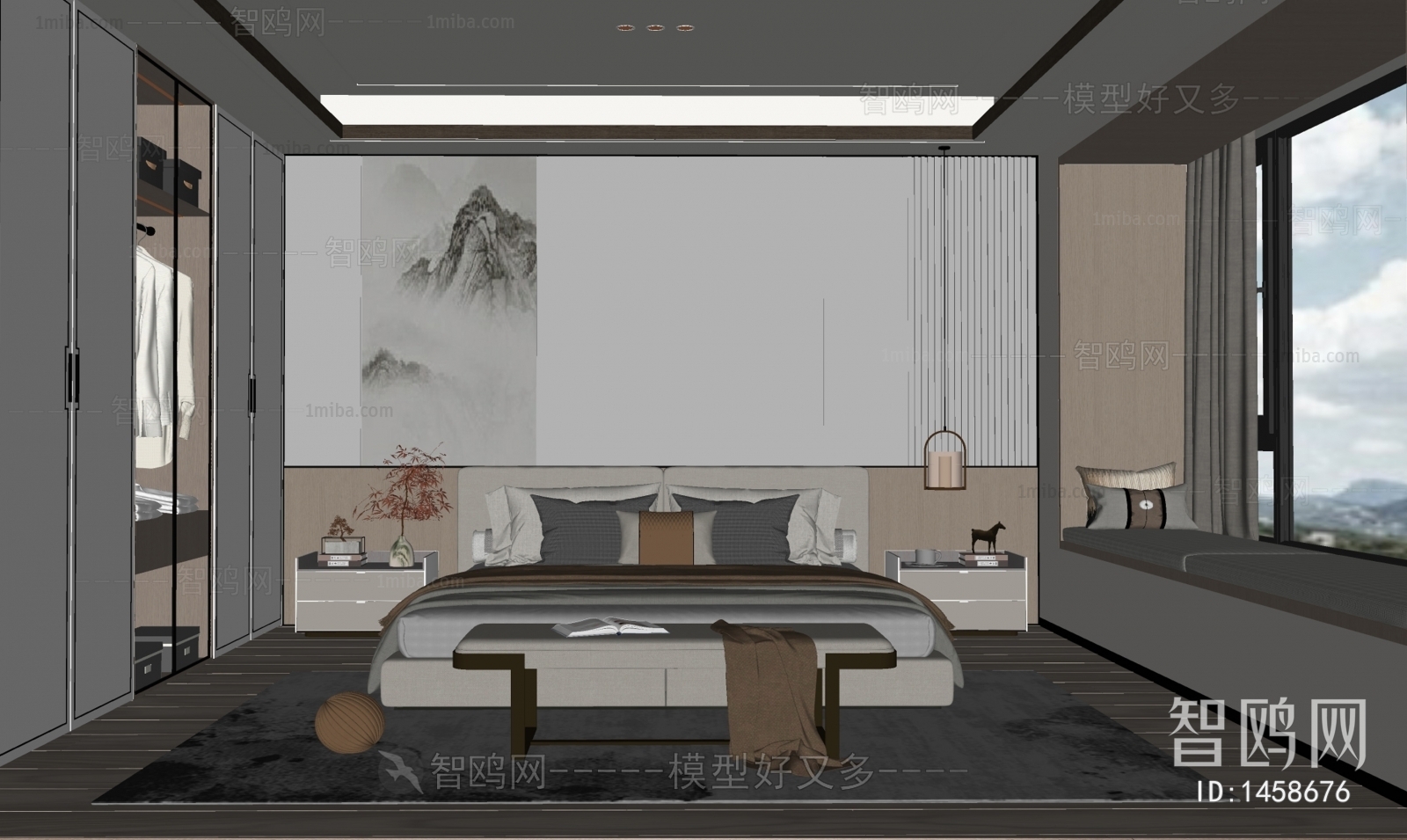 New Chinese Style Bedroom