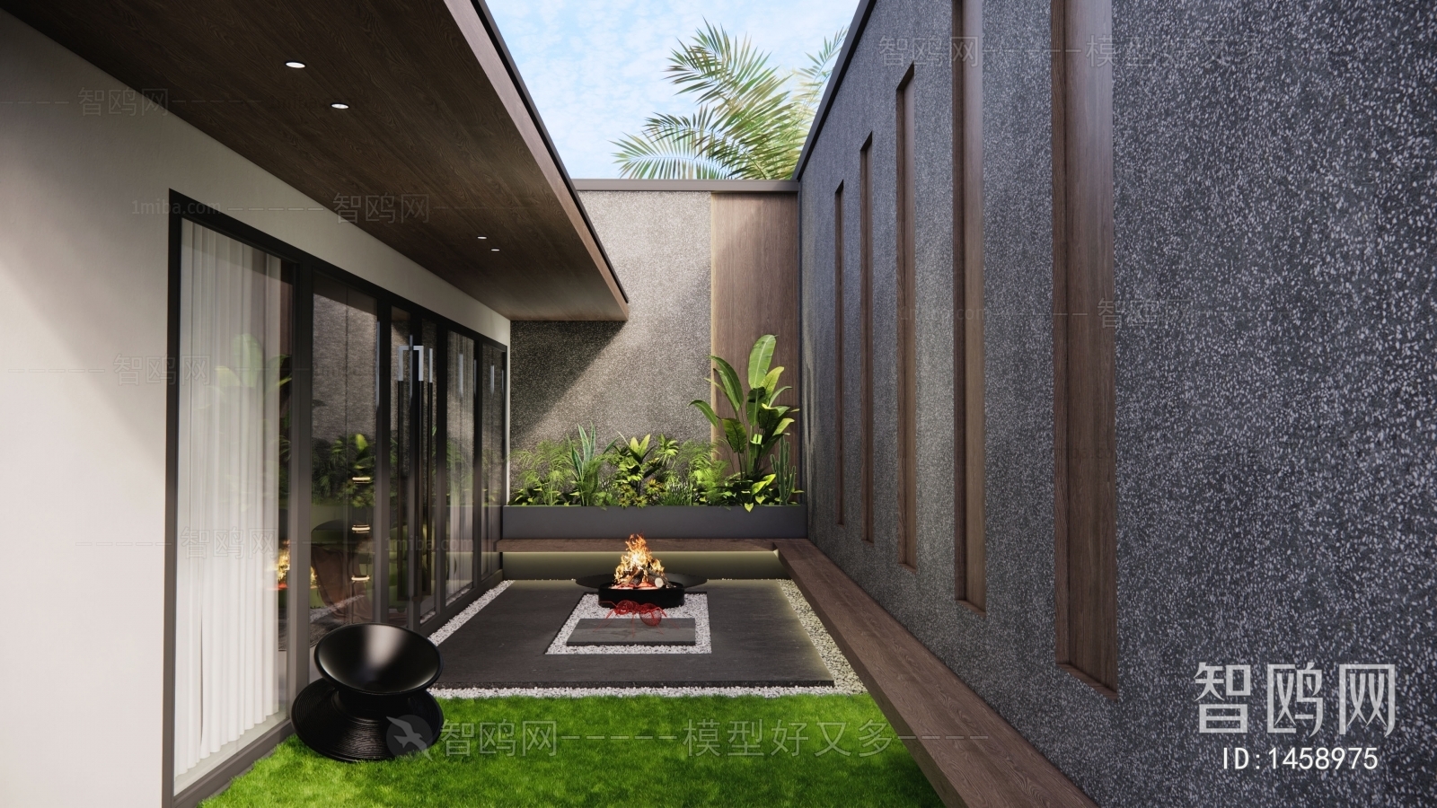 Modern New Chinese Style Courtyard/landscape