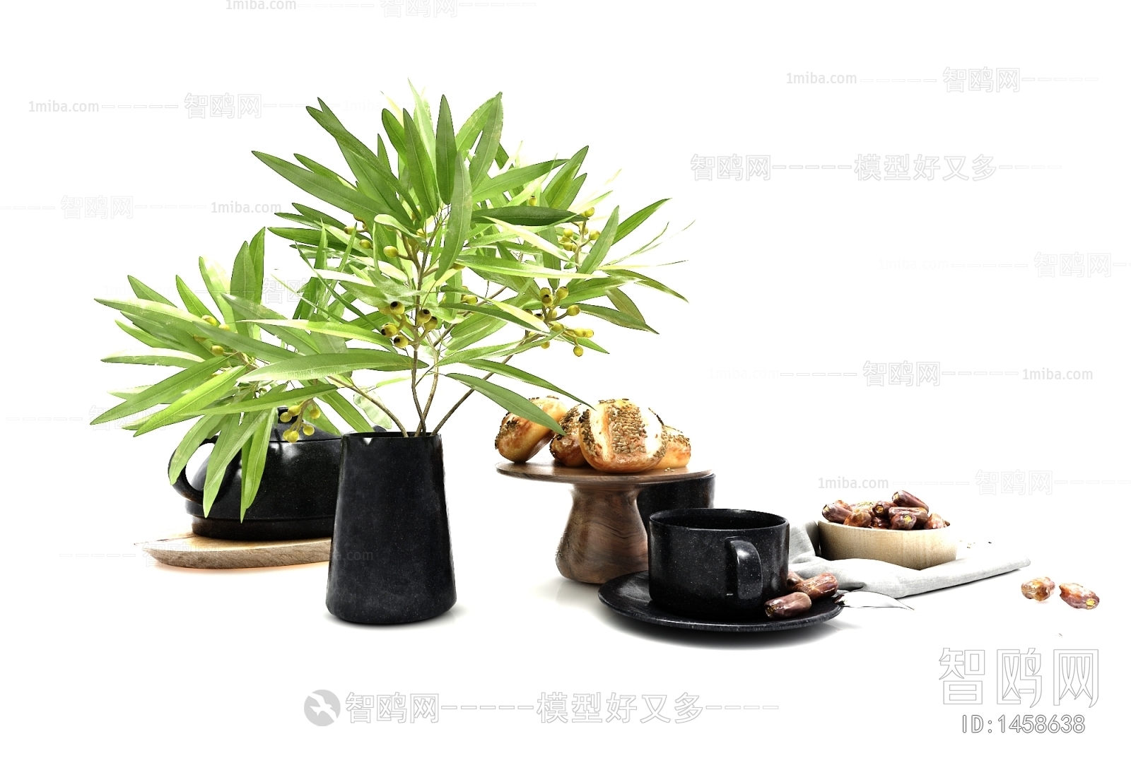 Modern Potted Green Plant