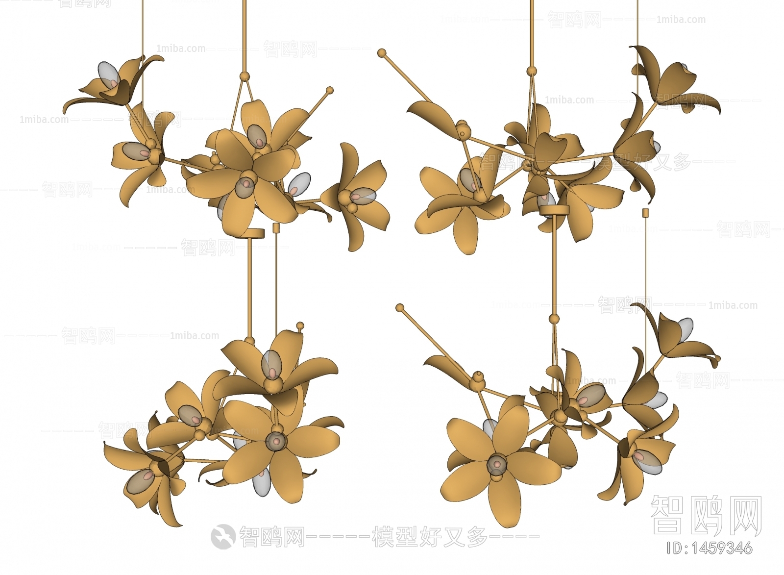新中式花朵吊灯