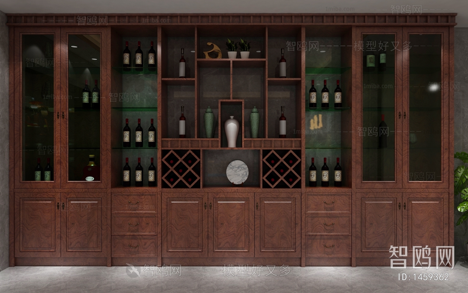 New Chinese Style Wine Cabinet