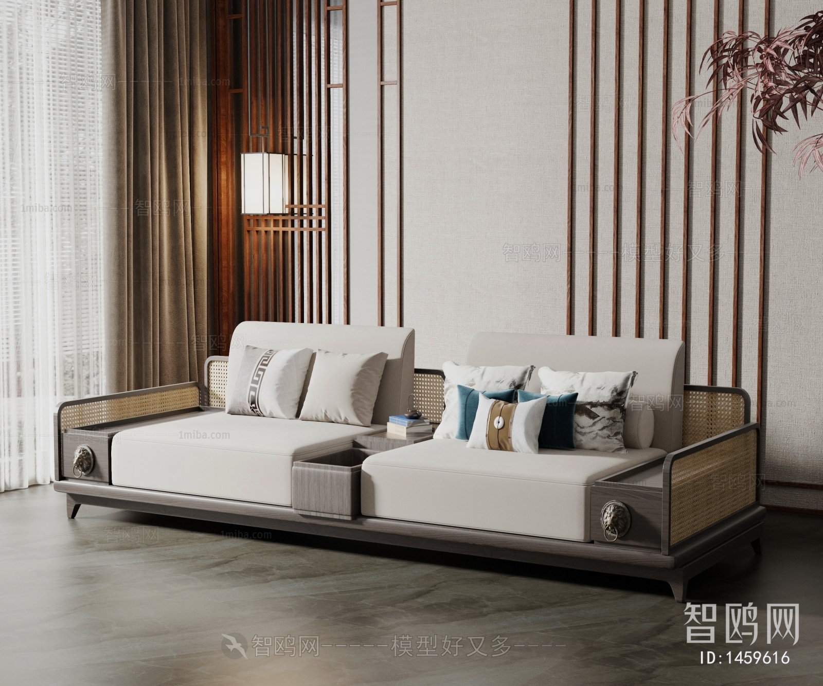 New Chinese Style Multi Person Sofa