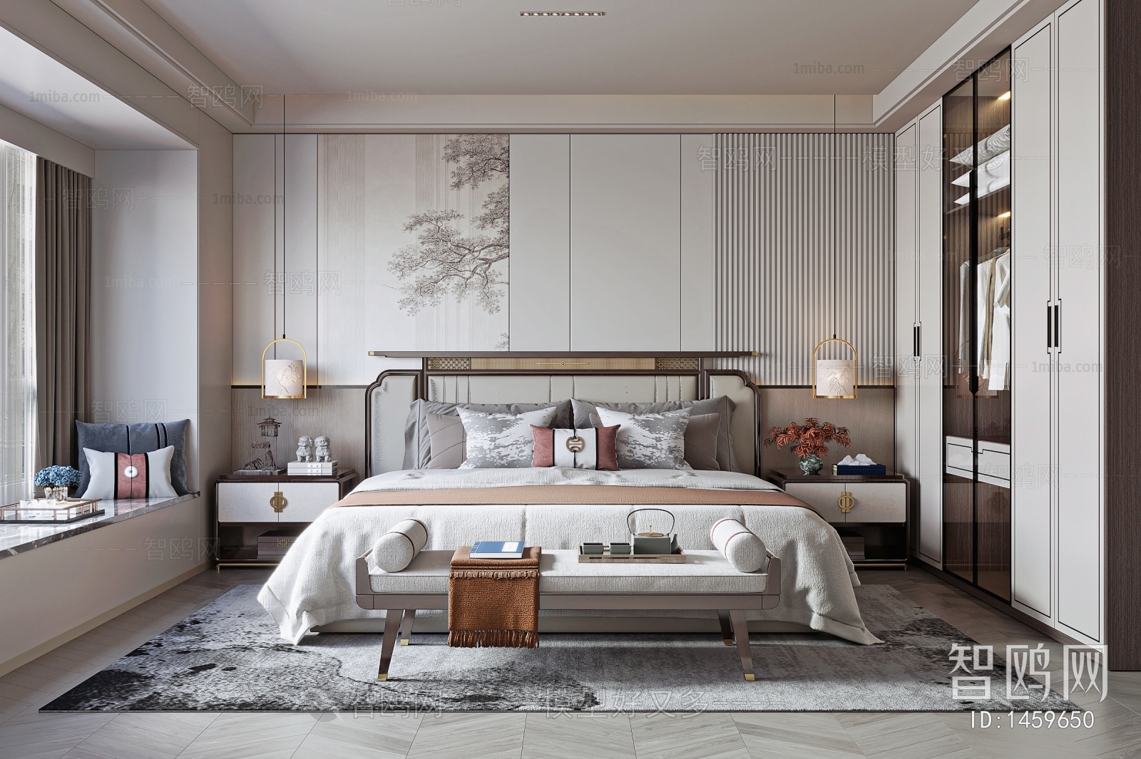 New Chinese Style Bedroom