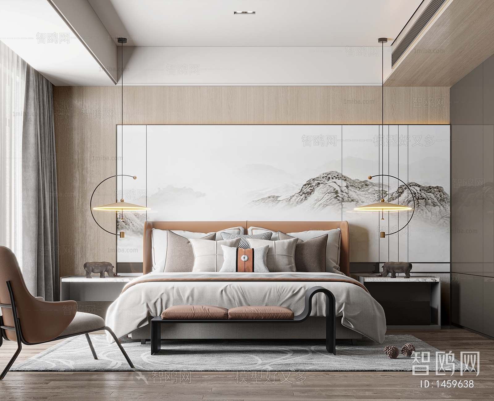 New Chinese Style Bedroom