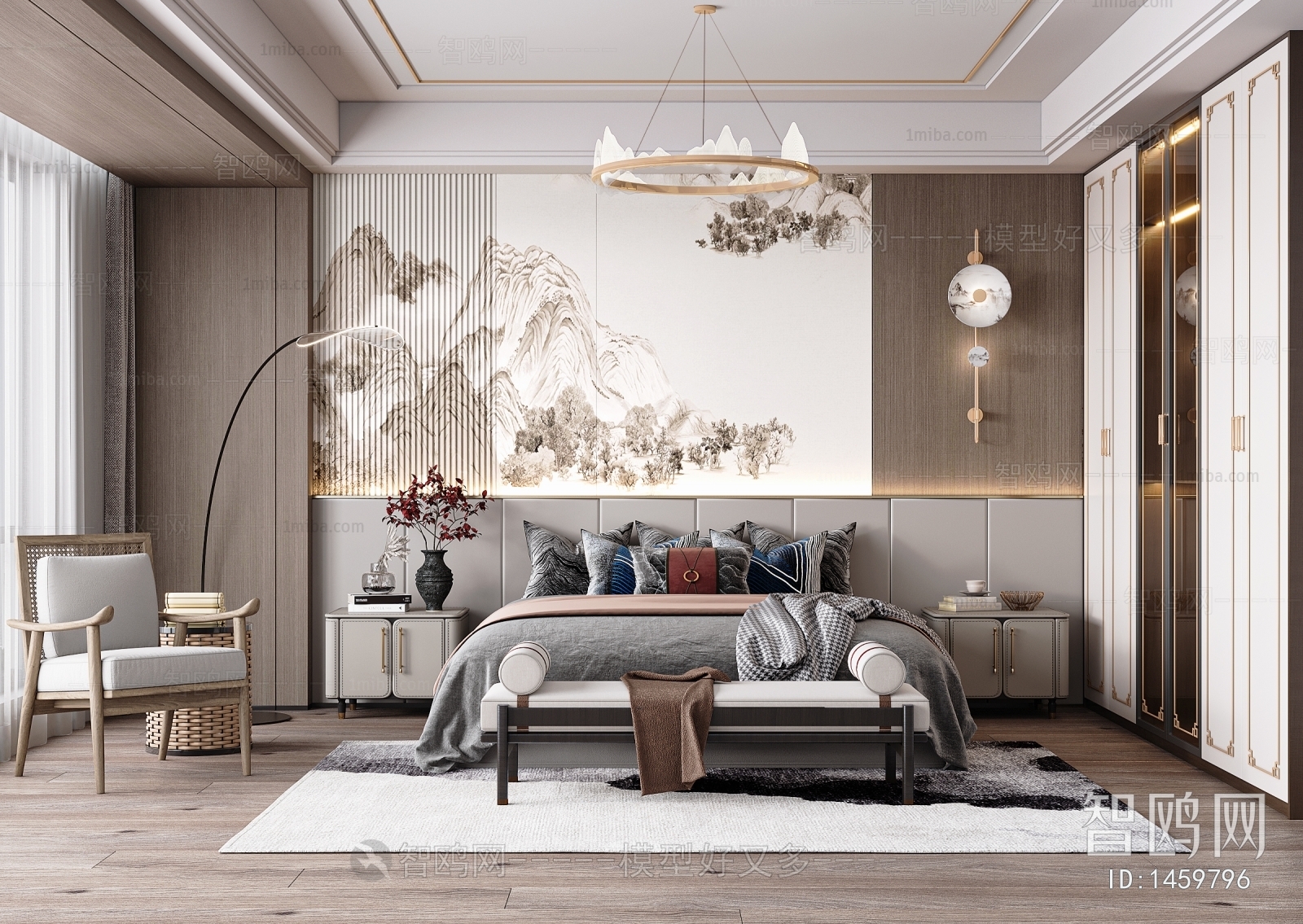 New Chinese Style Bedroom