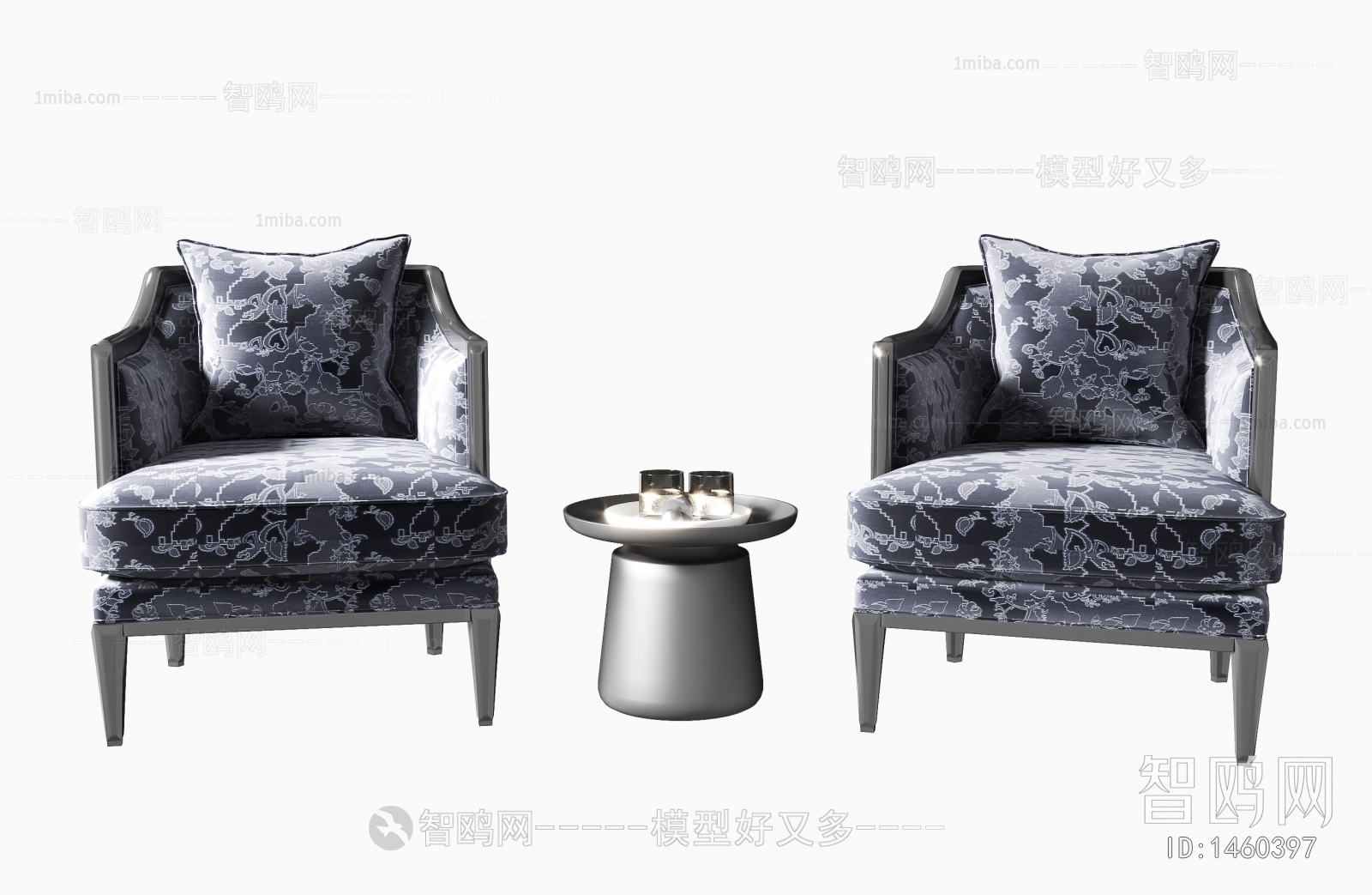 New Chinese Style Single Sofa