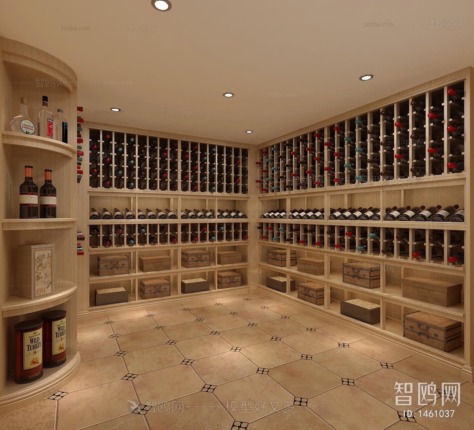 Simple European Style Wine Cellar/Wine Tasting Room