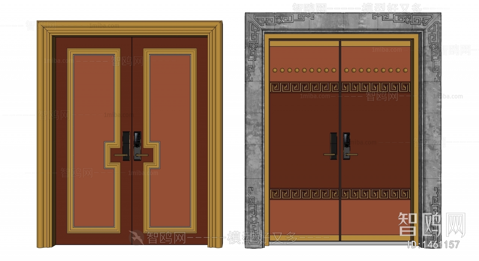 New Chinese Style Double Door