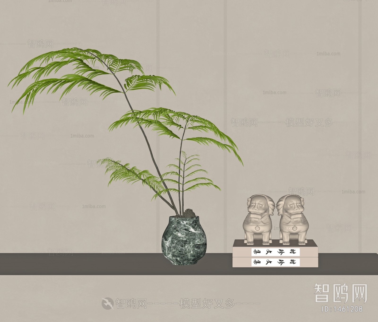 新中式植物摆件