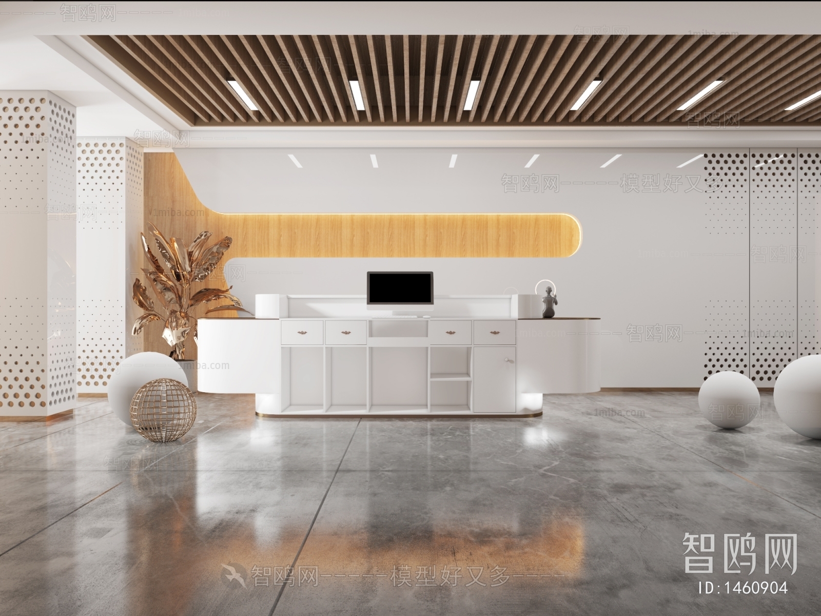 Modern Office Reception Desk