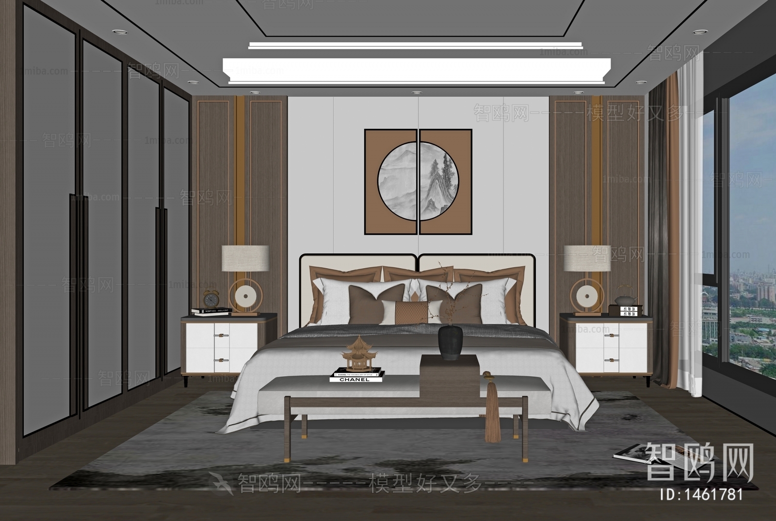 New Chinese Style Bedroom