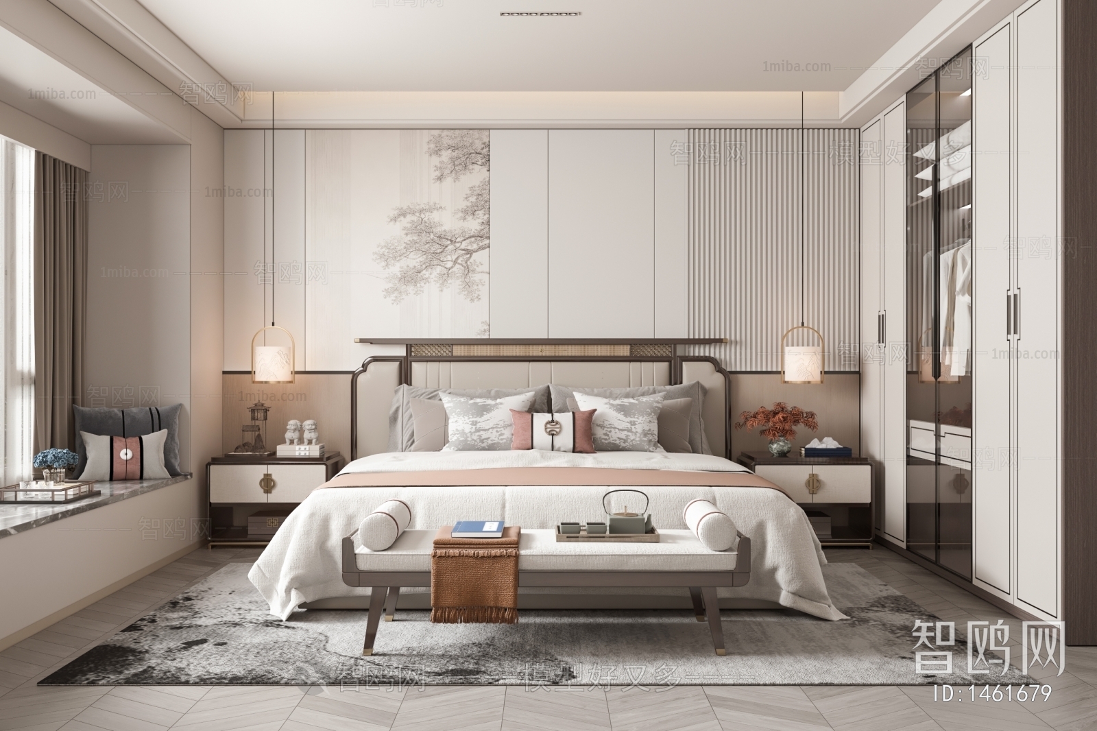 New Chinese Style Bedroom