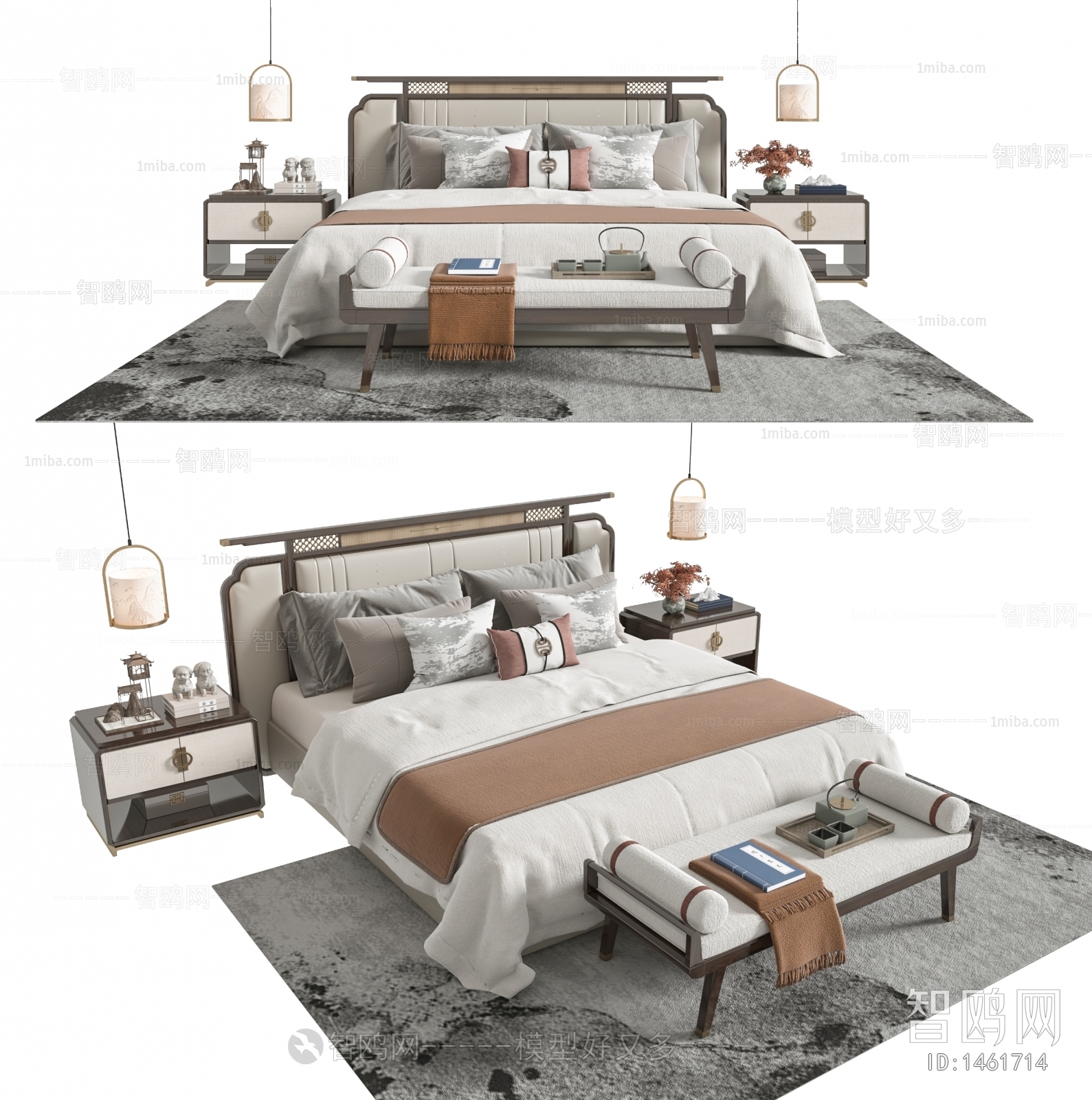 New Chinese Style Double Bed