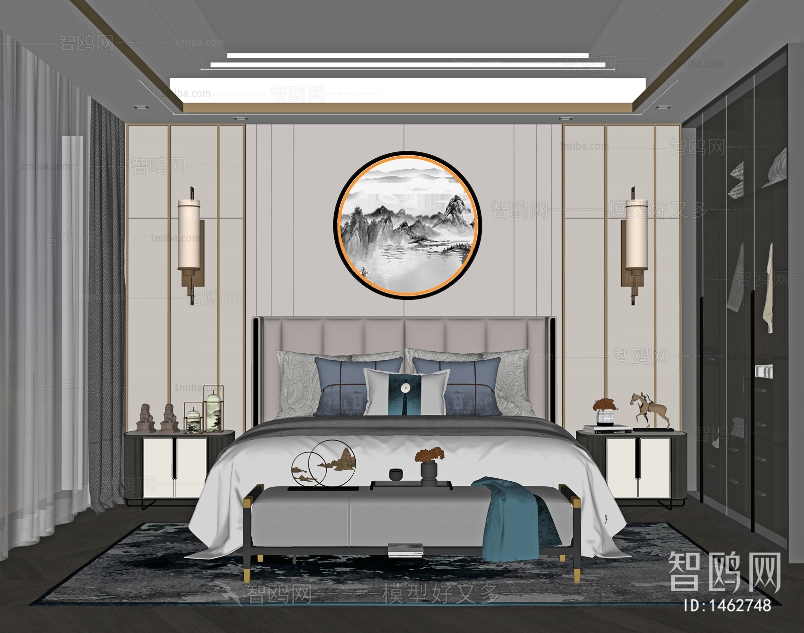 New Chinese Style Bedroom