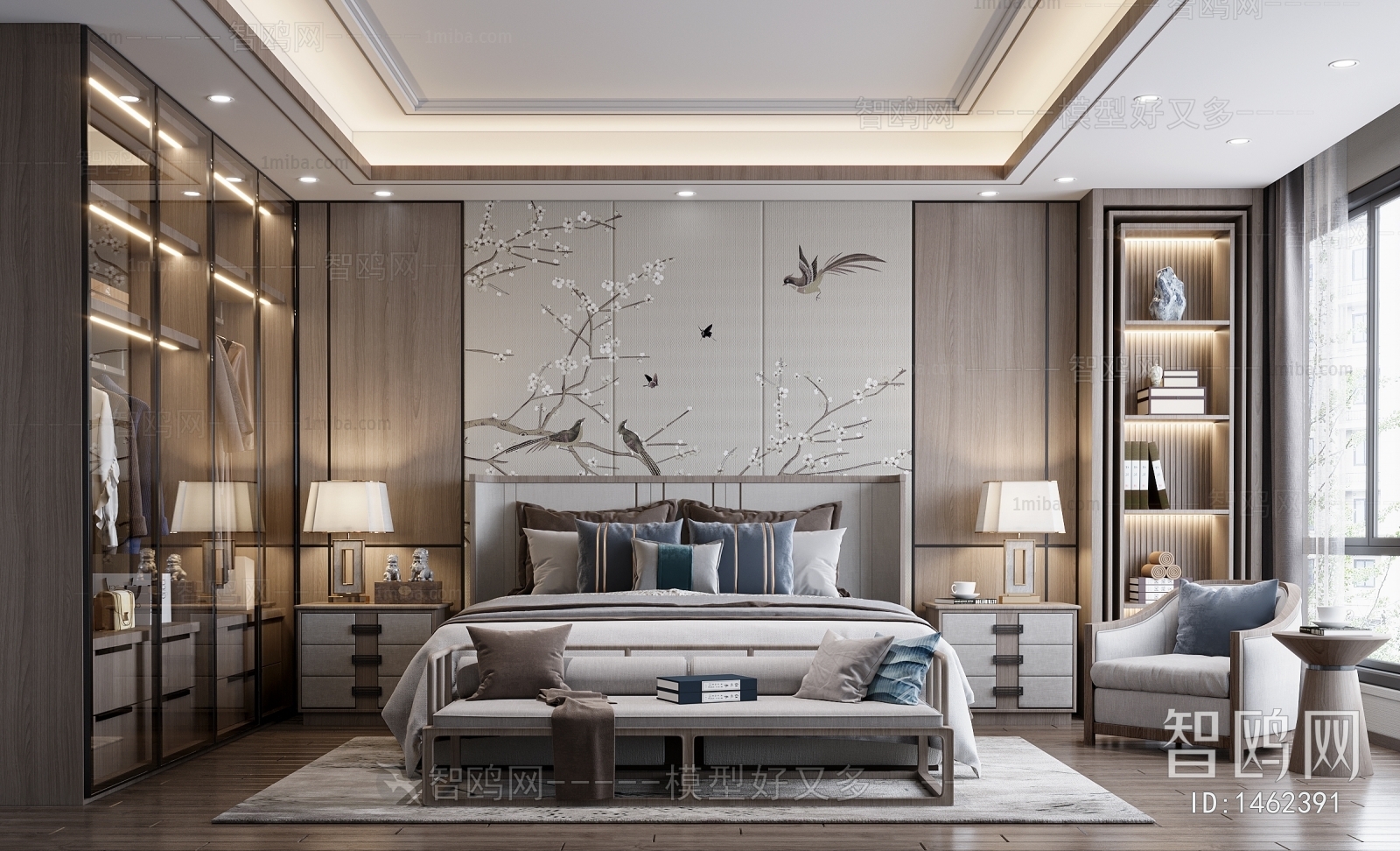 New Chinese Style Bedroom