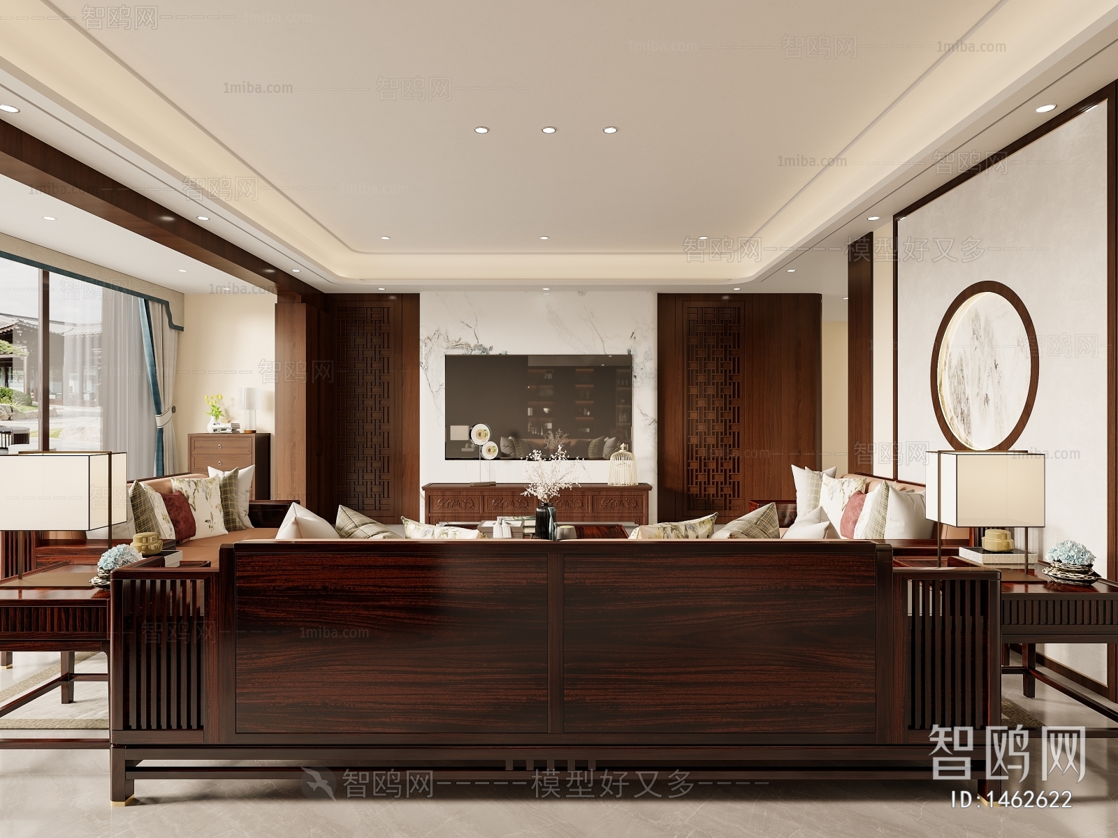 New Chinese Style A Living Room