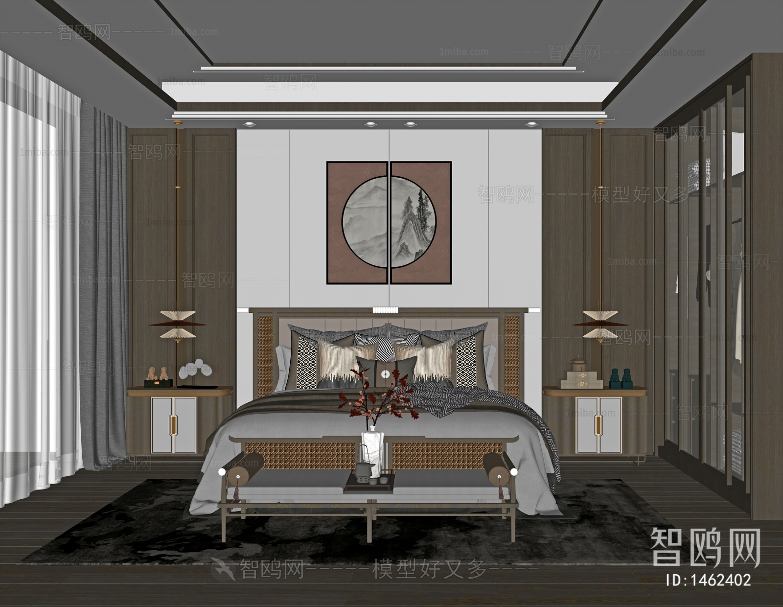 New Chinese Style Bedroom