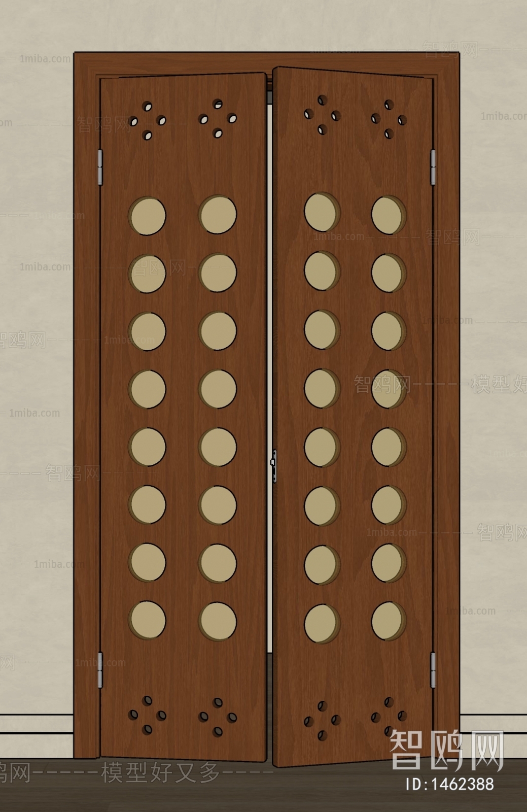 Modern Wabi-sabi Style Double Door