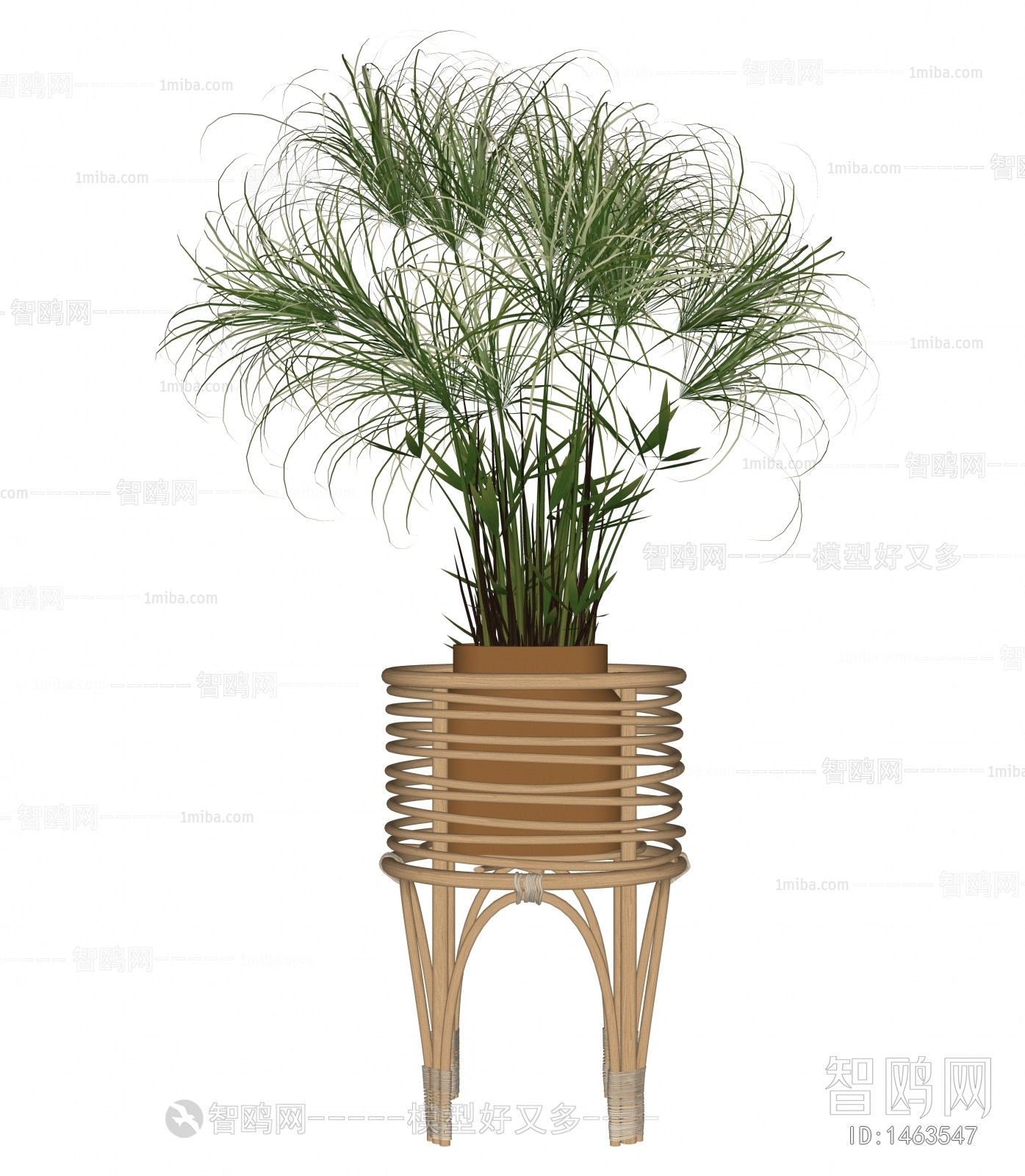 Modern Potted Green Plant