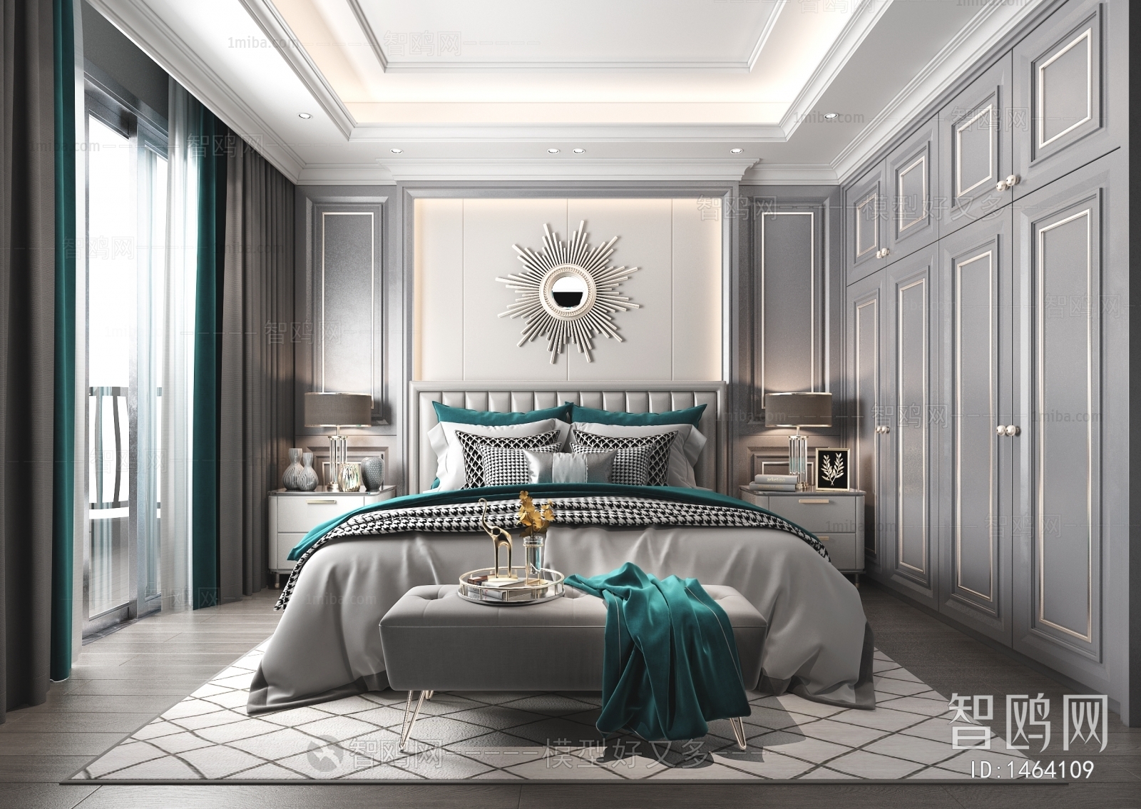 Simple European Style Bedroom