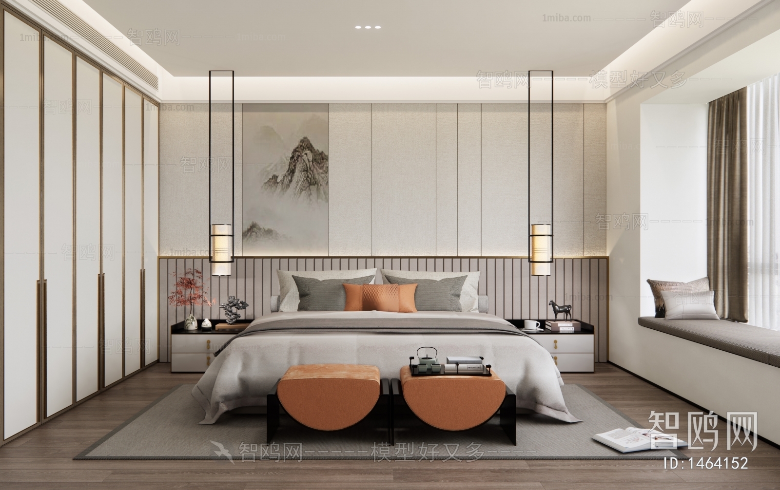 New Chinese Style Bedroom