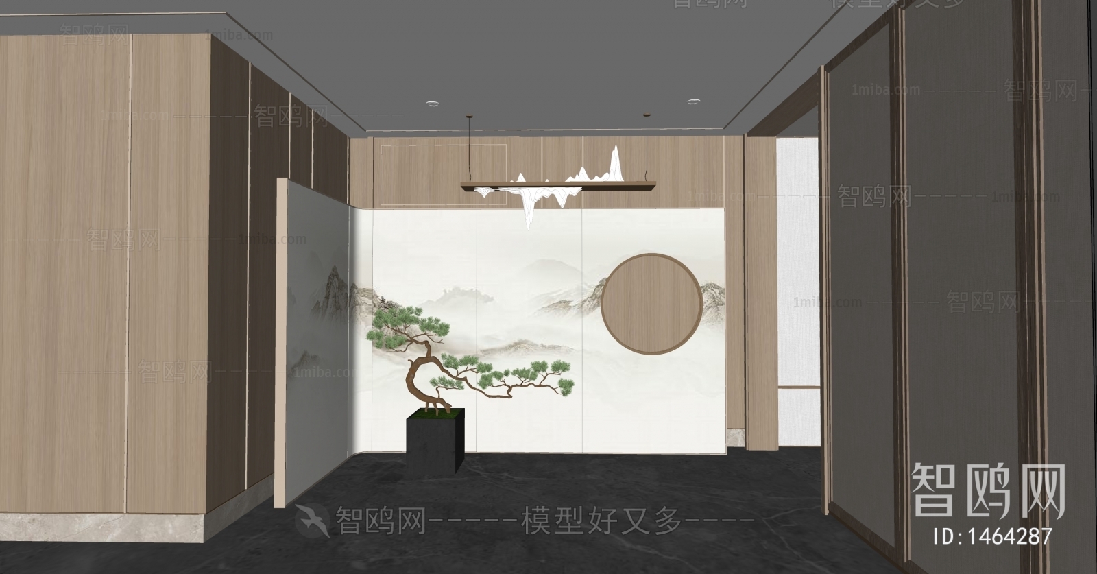 Modern New Chinese Style Hallway