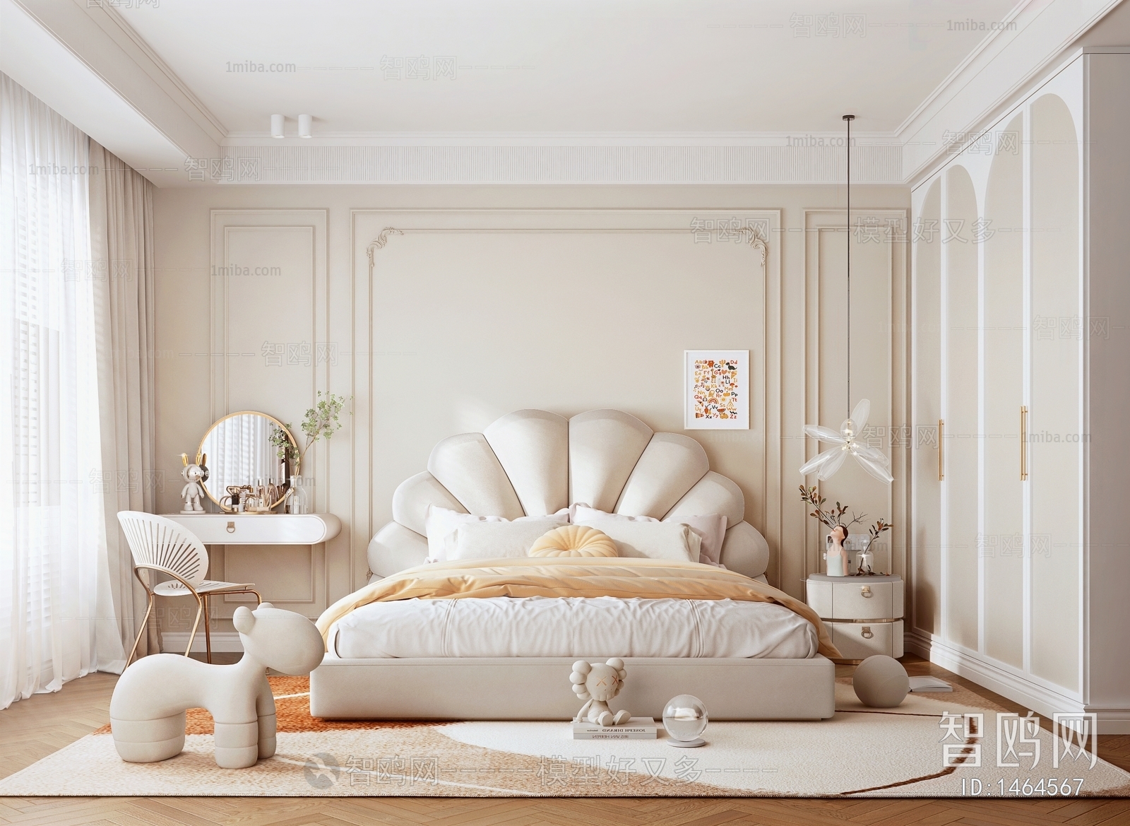 Simple European Style Bedroom