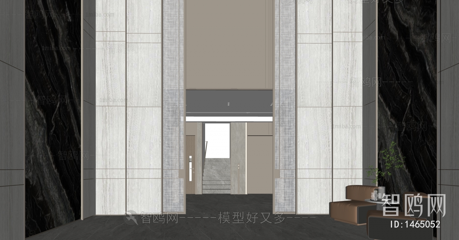 现代办公电梯厅