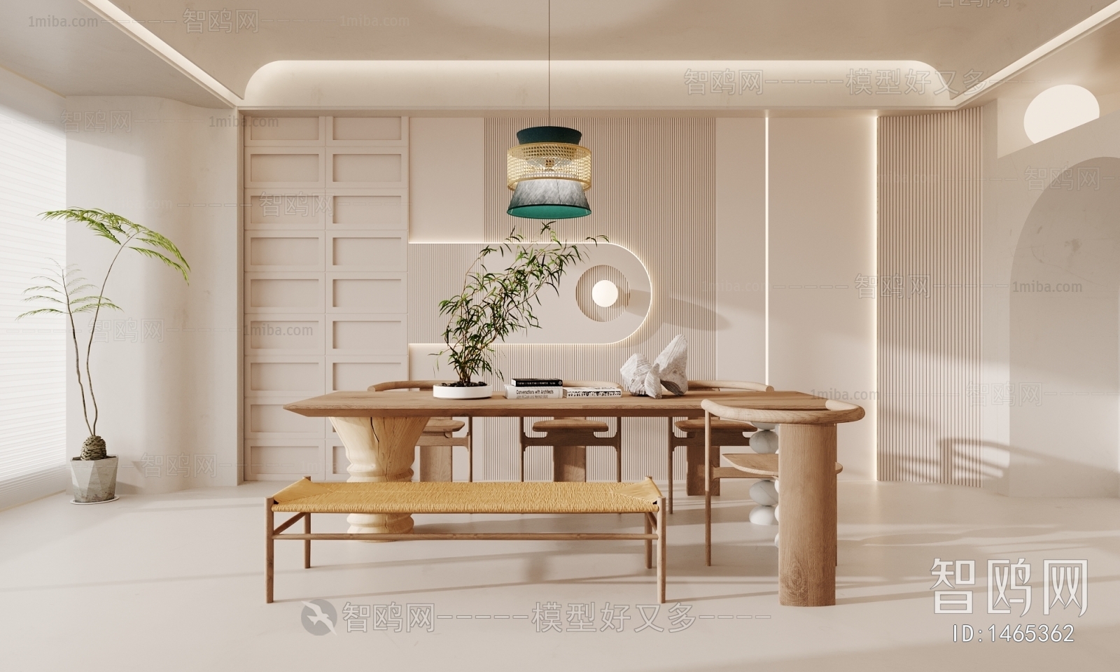 Modern Nordic Style Wabi-sabi Style Study Space