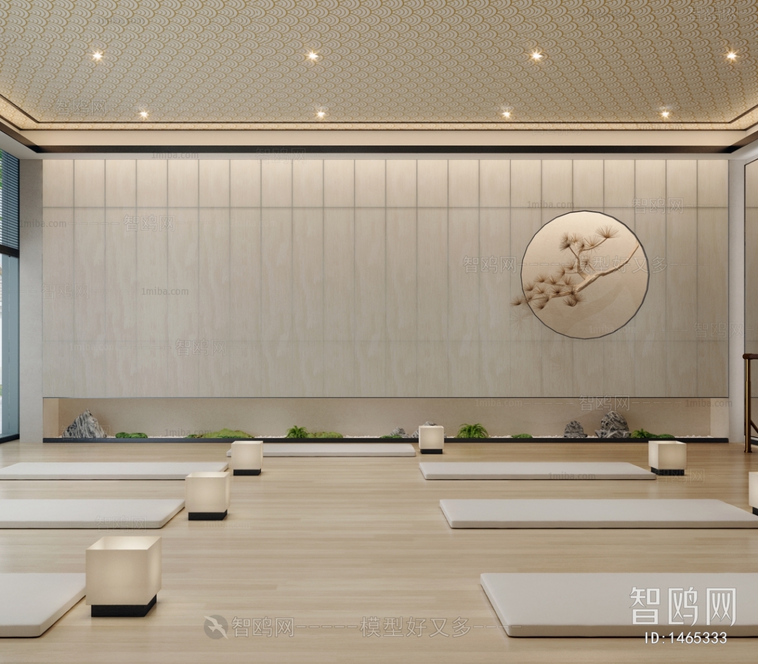 New Chinese Style Yoga Room