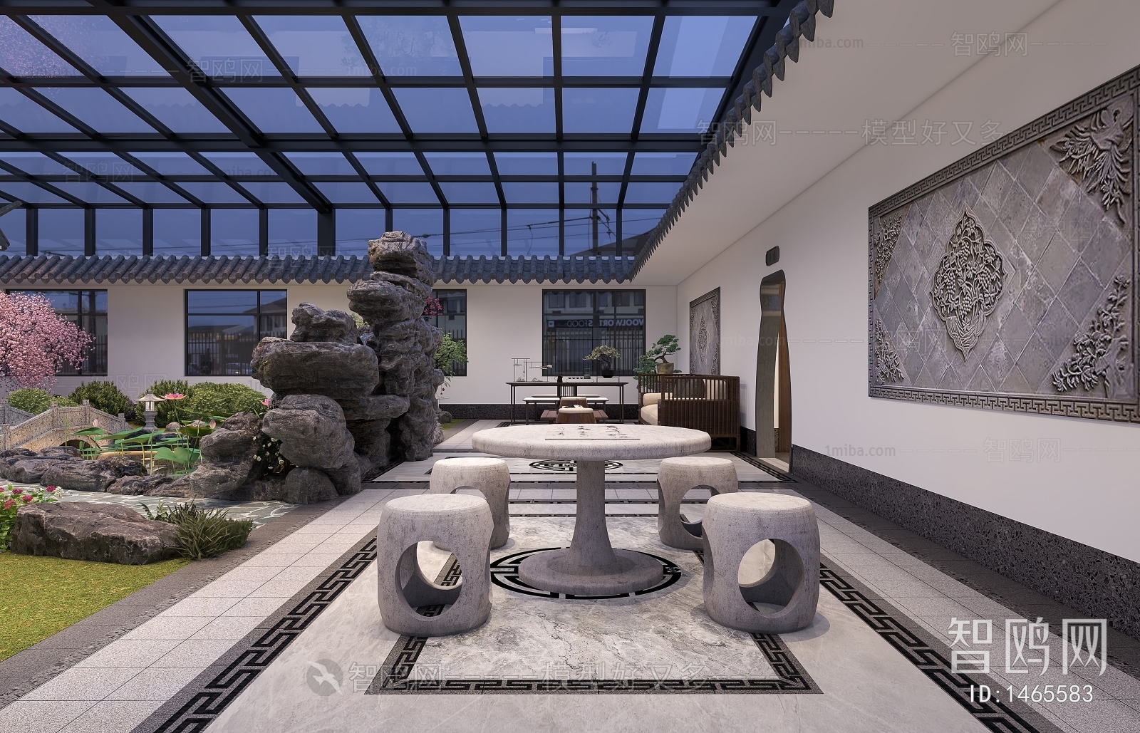 New Chinese Style Courtyard/landscape