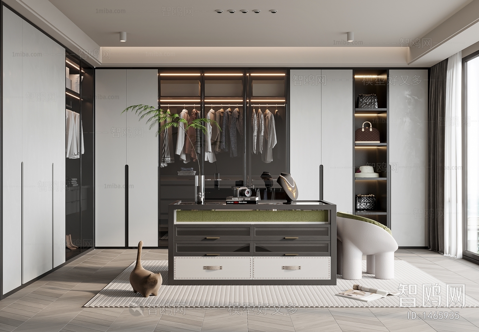 Modern Clothes Storage Area