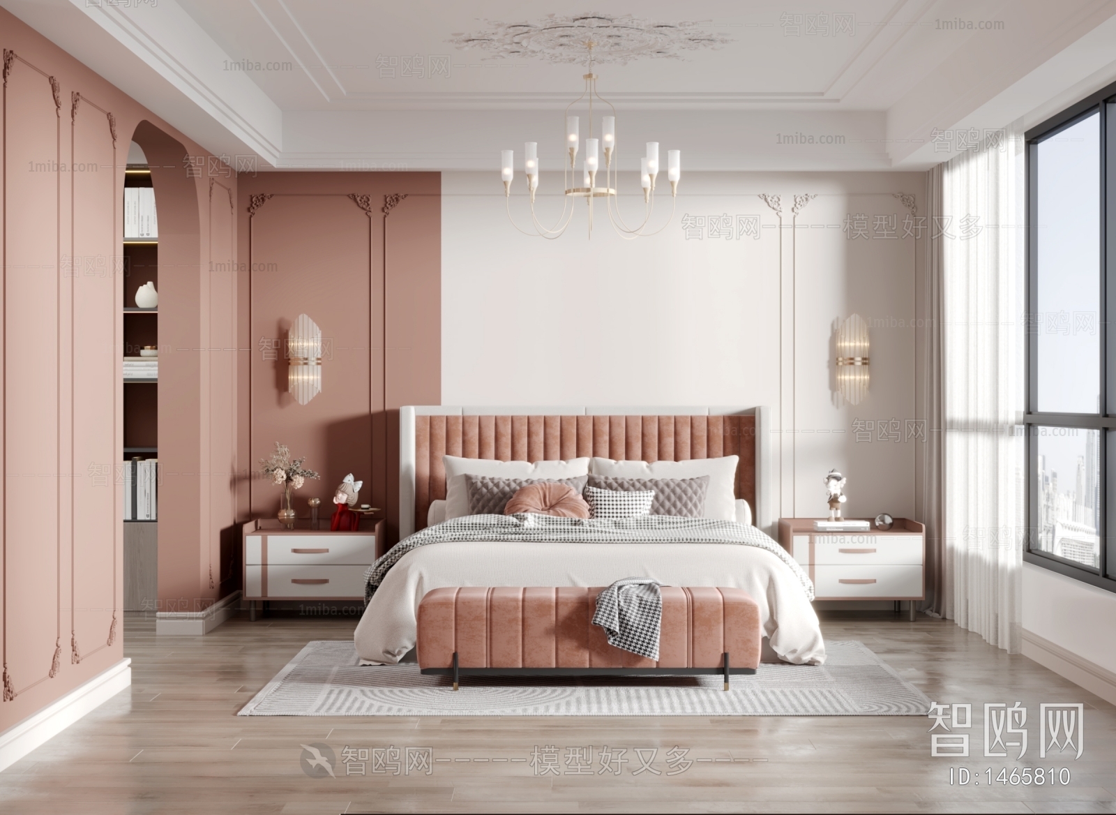 Simple European Style Bedroom