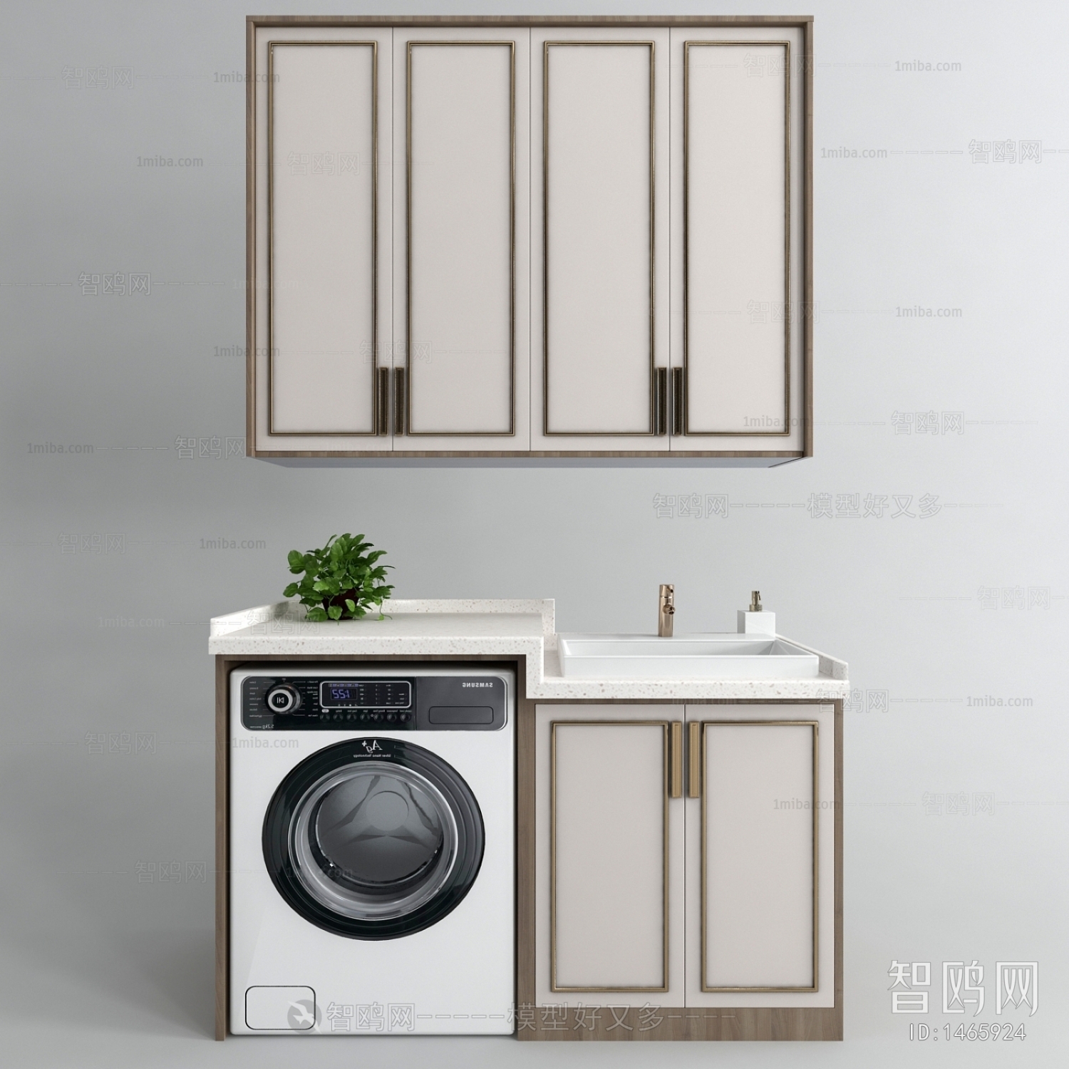 New Chinese Style Laundry Cabinet