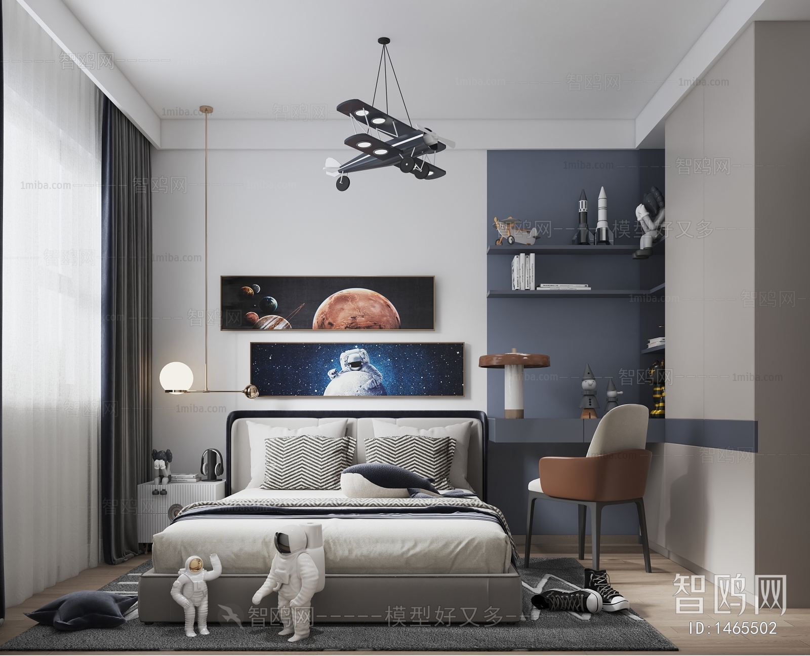 Modern Boy's Room And Son's Room