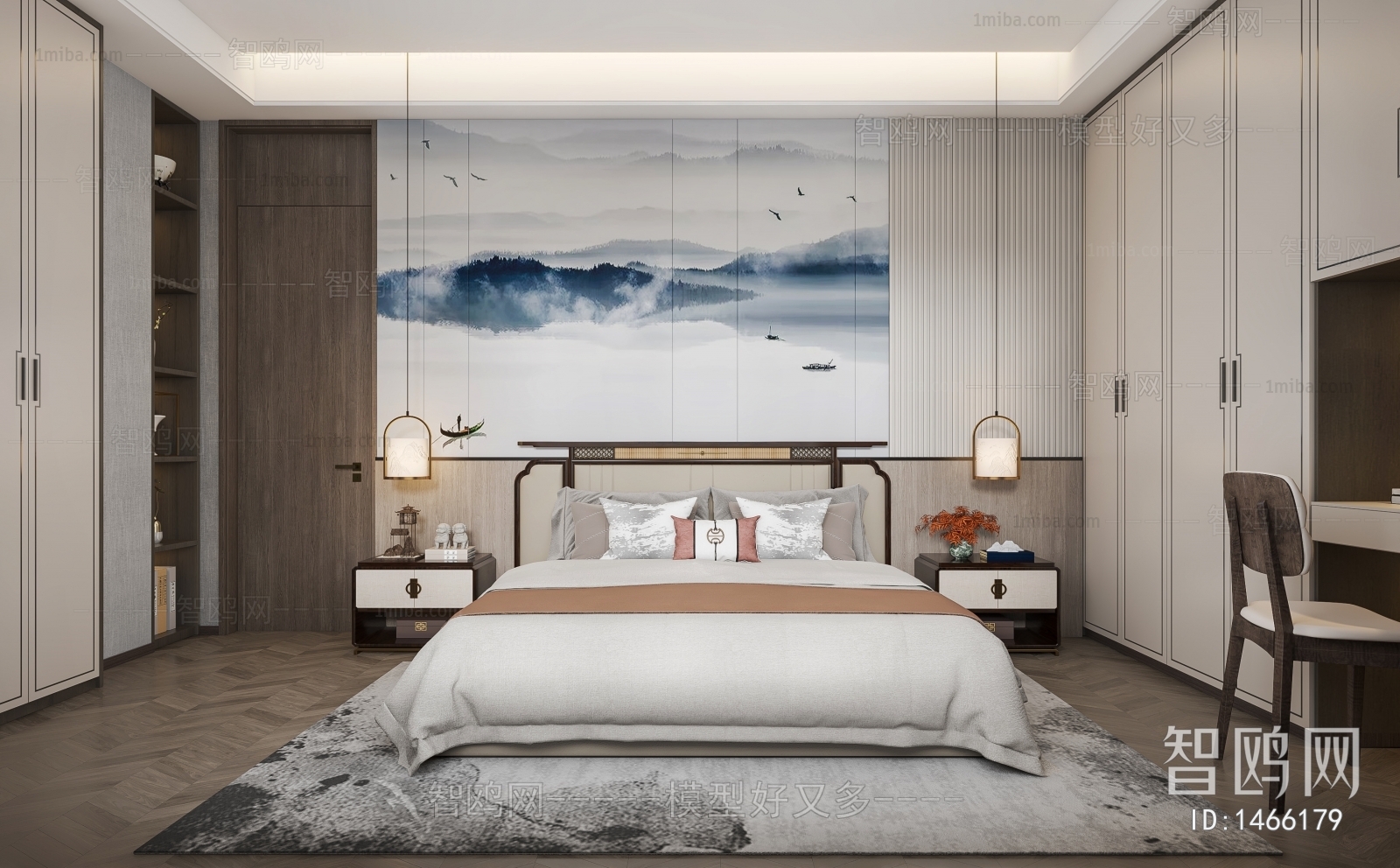 New Chinese Style Bedroom